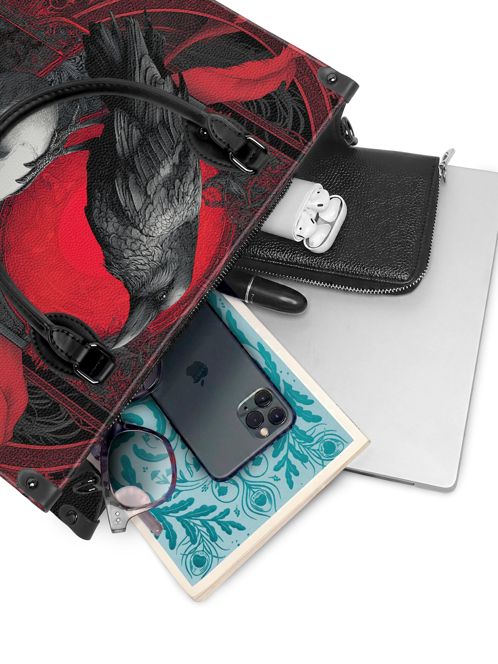 "Bloodraven" - Black Interior - Leather Handbag