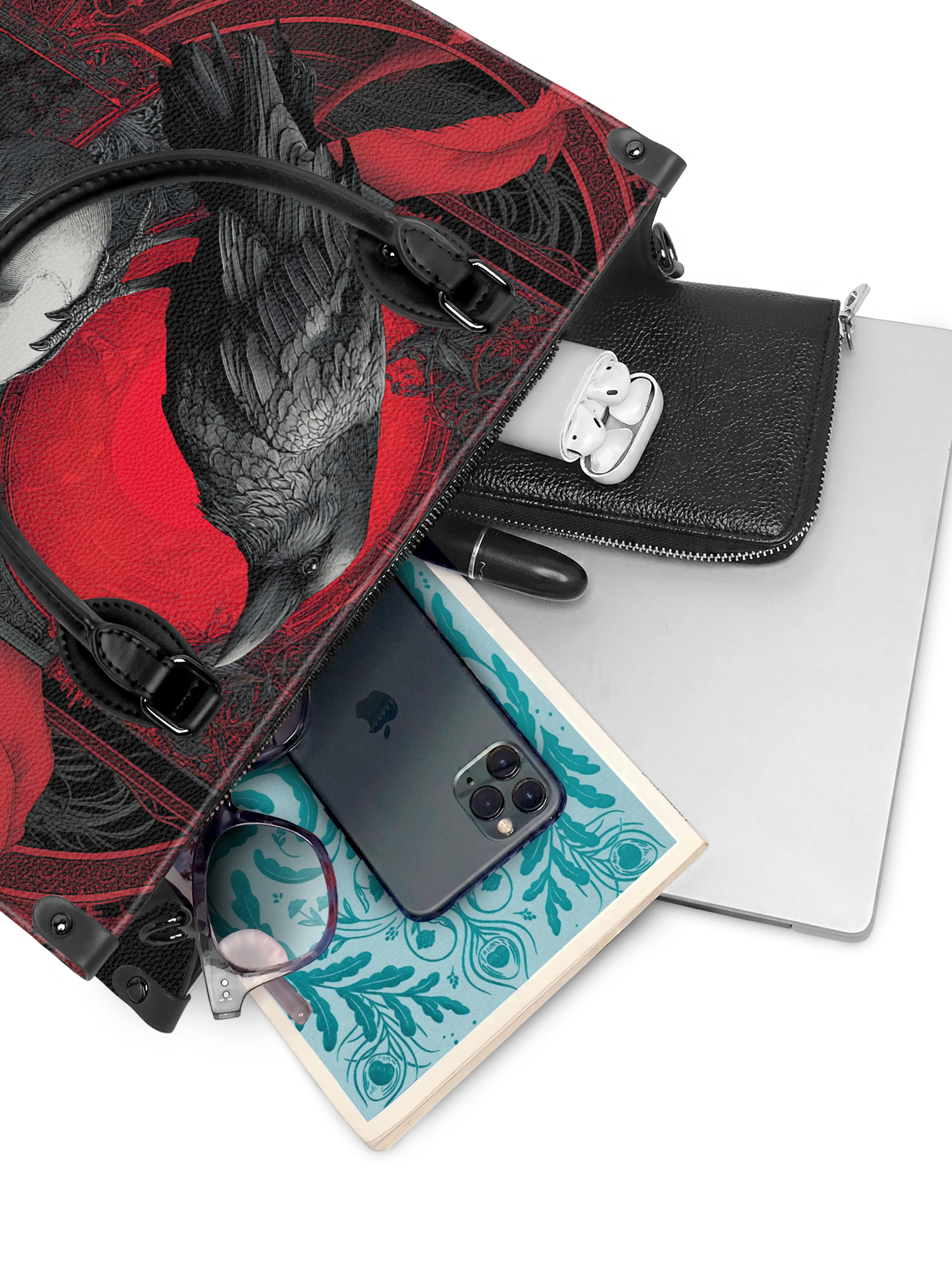 "Bloodraven" - Black Interior - Leather Handbag