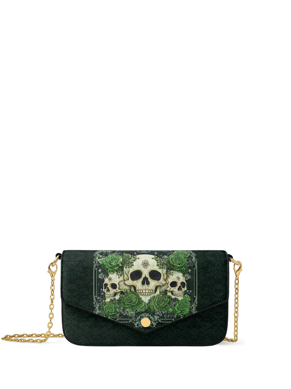 "Bloodrose" Poison Ivy Envelope Chain Crossbody Bag