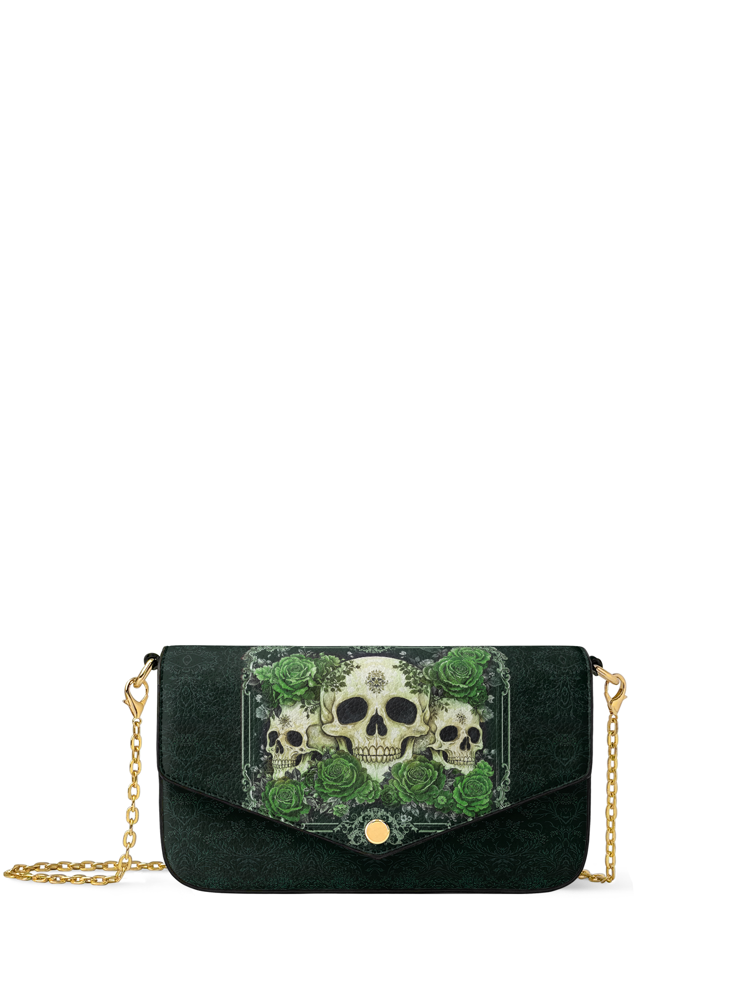 "Bloodrose" Poison Ivy Envelope Chain Crossbody Bag