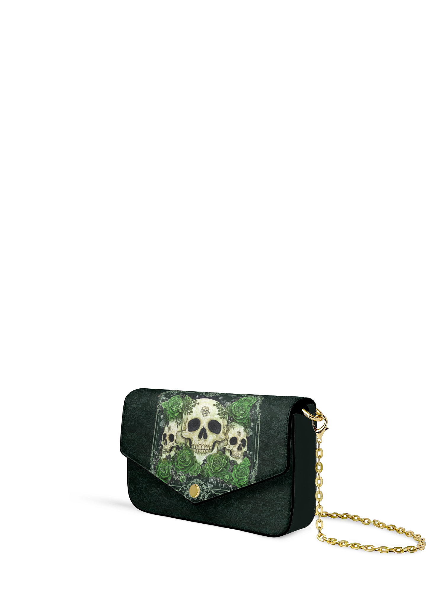 "Bloodrose" Poison Ivy Envelope Chain Crossbody Bag