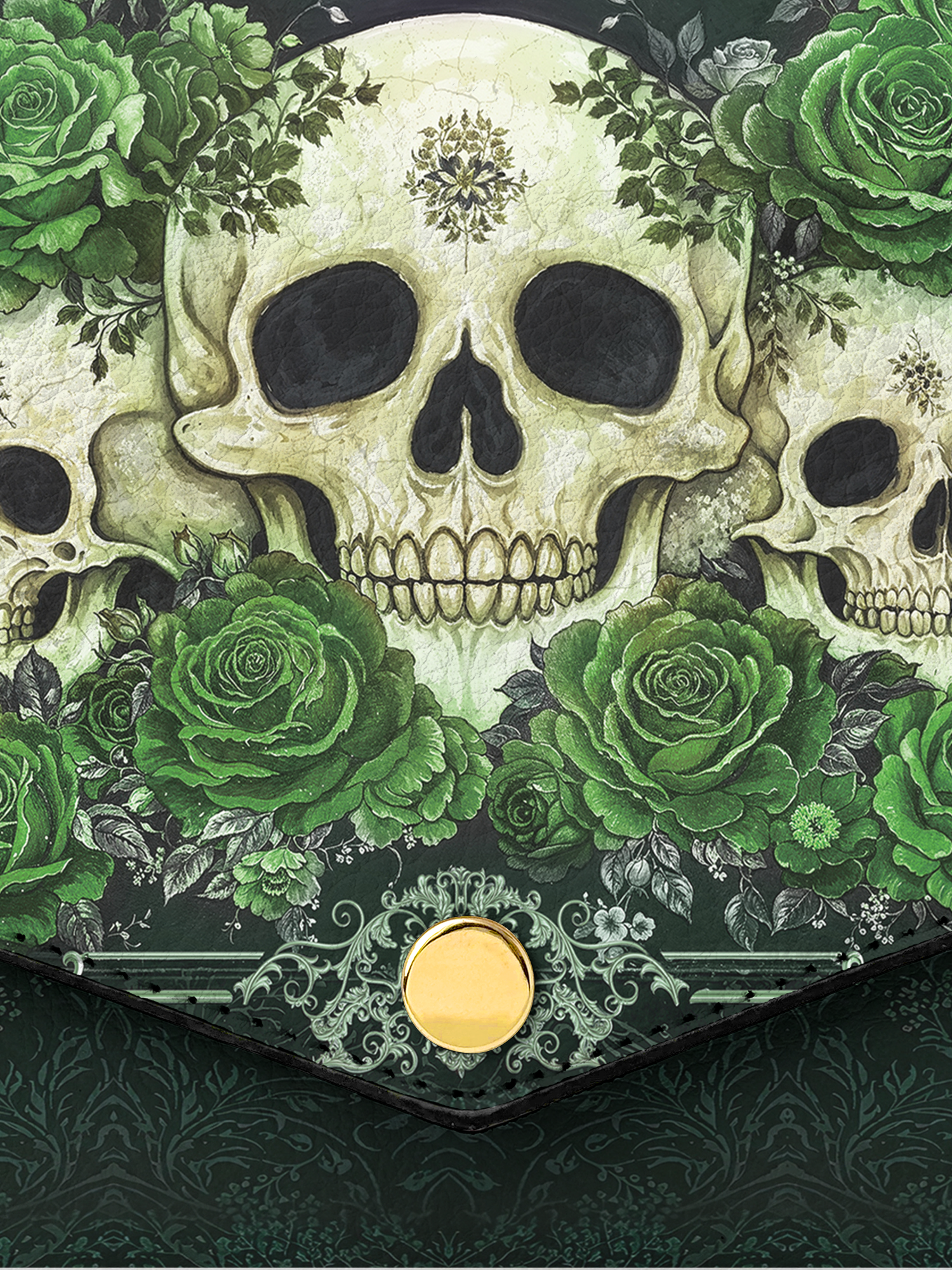 "Bloodrose" Poison Ivy Envelope Chain Crossbody Bag