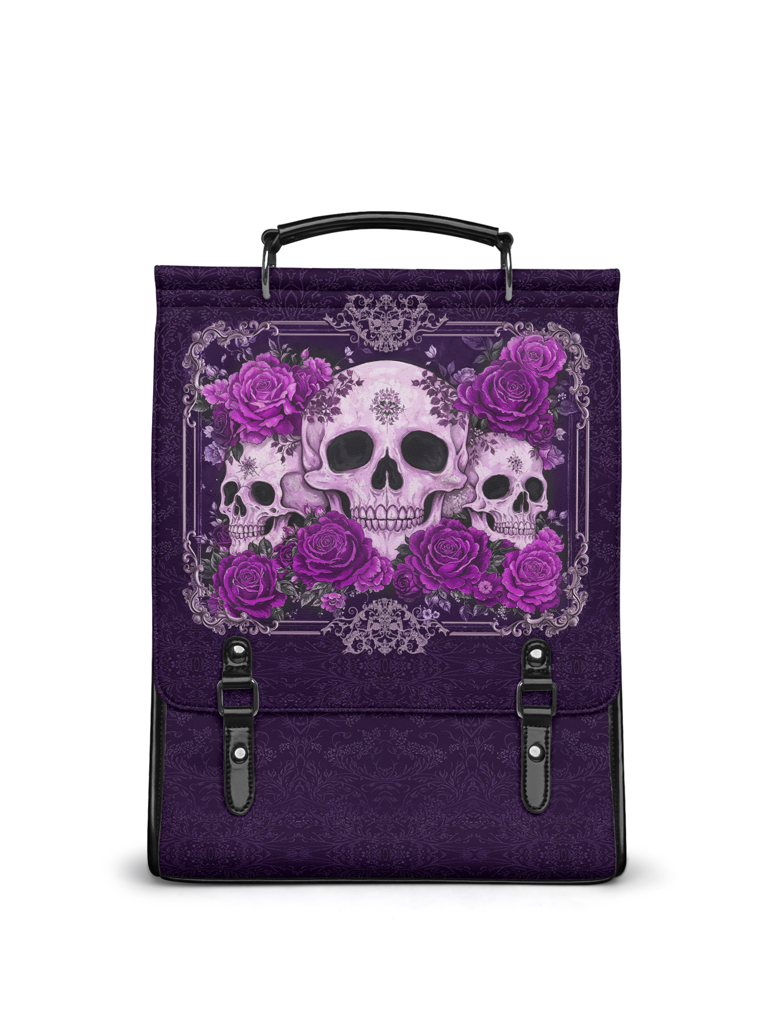 "Bloodrose" Poison Plum Leather Backpack