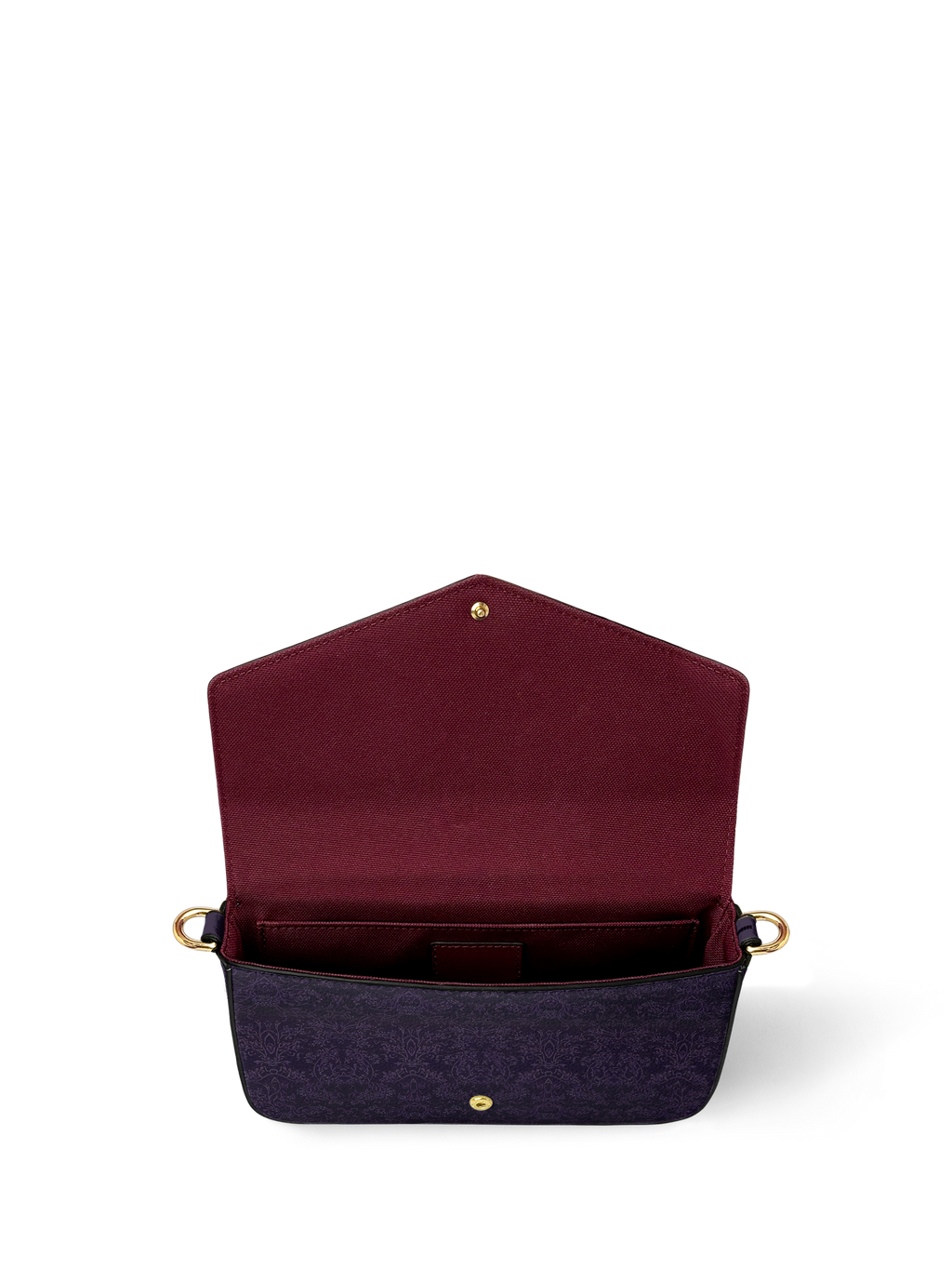 "Bloodrose" Poison Plum Envelope Chain Crossbody Bag