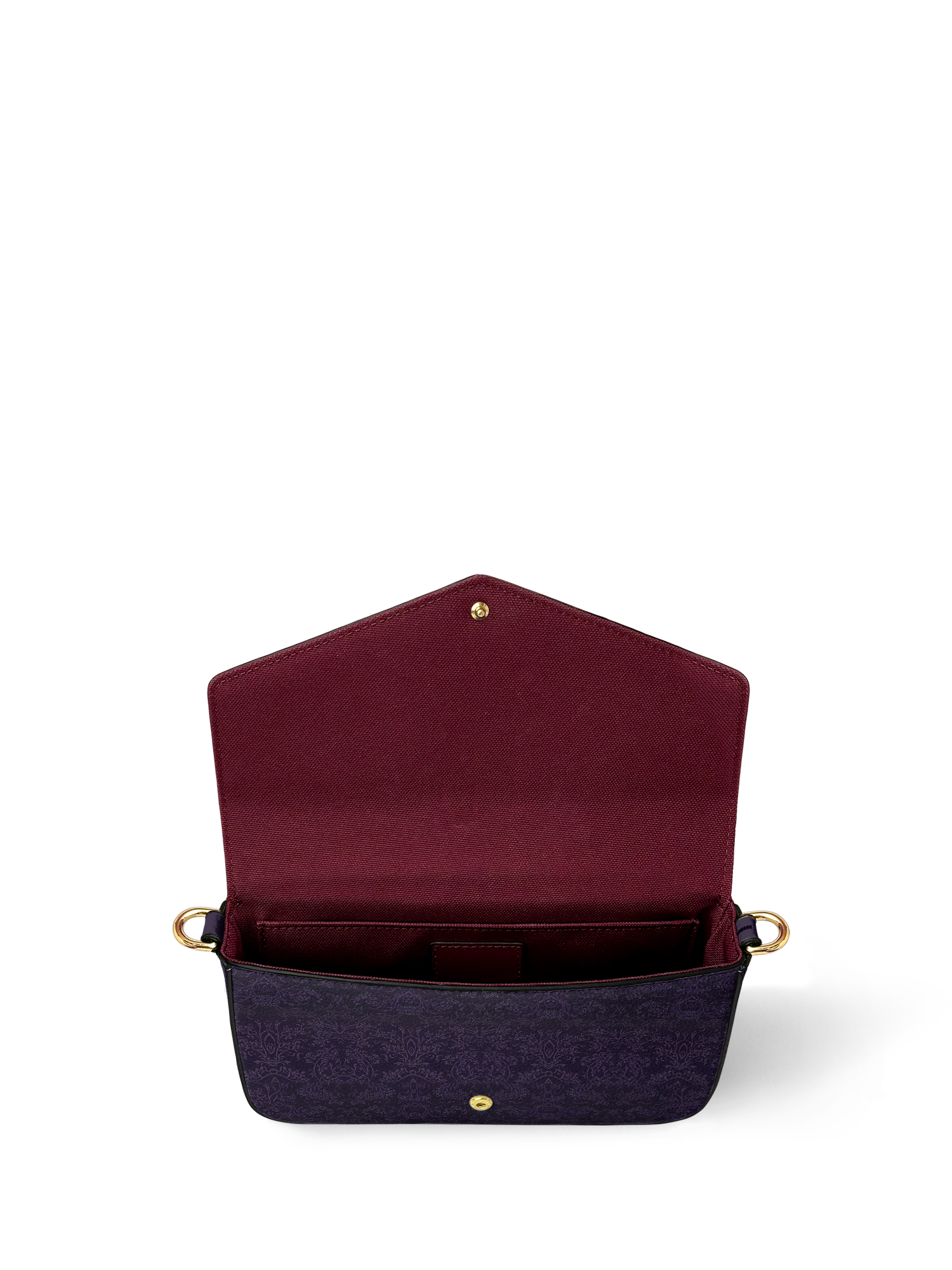 "Bloodrose" Poison Plum Envelope Chain Crossbody Bag