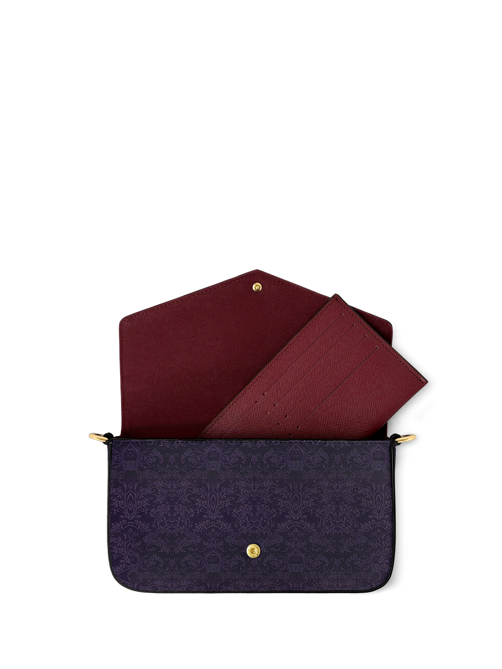 "Bloodrose" Poison Plum Envelope Chain Crossbody Bag