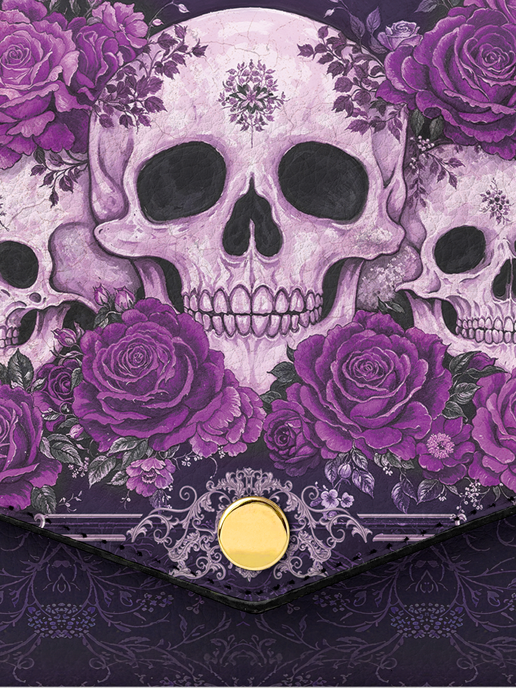 "Bloodrose" Poison Plum Envelope Chain Crossbody Bag