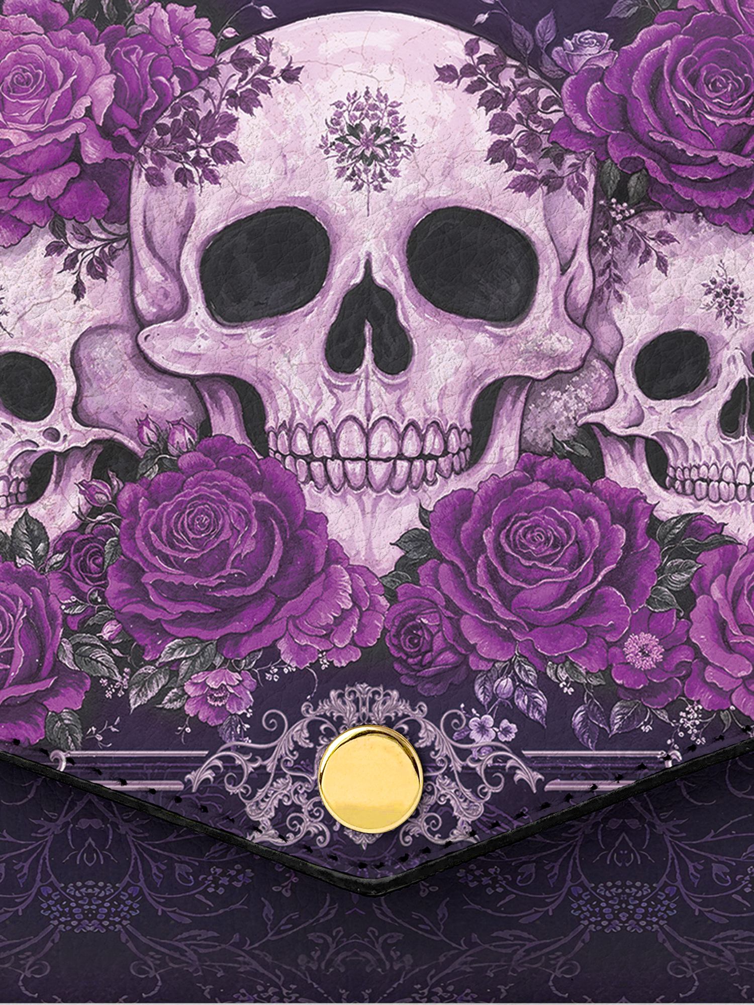 "Bloodrose" Poison Plum Envelope Chain Crossbody Bag