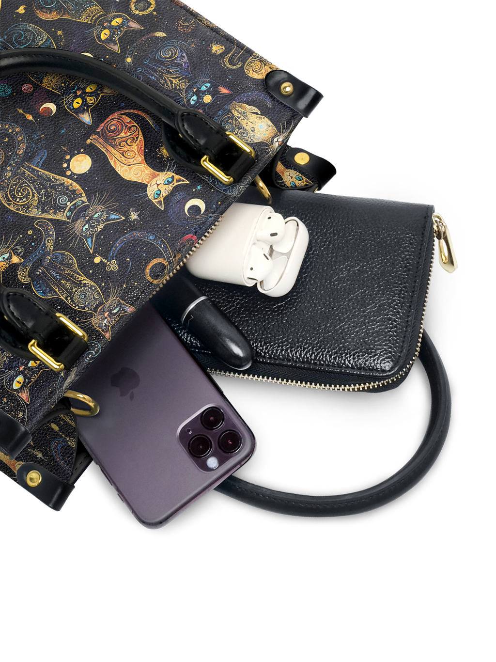 "Lunacat" Small Leather Bag