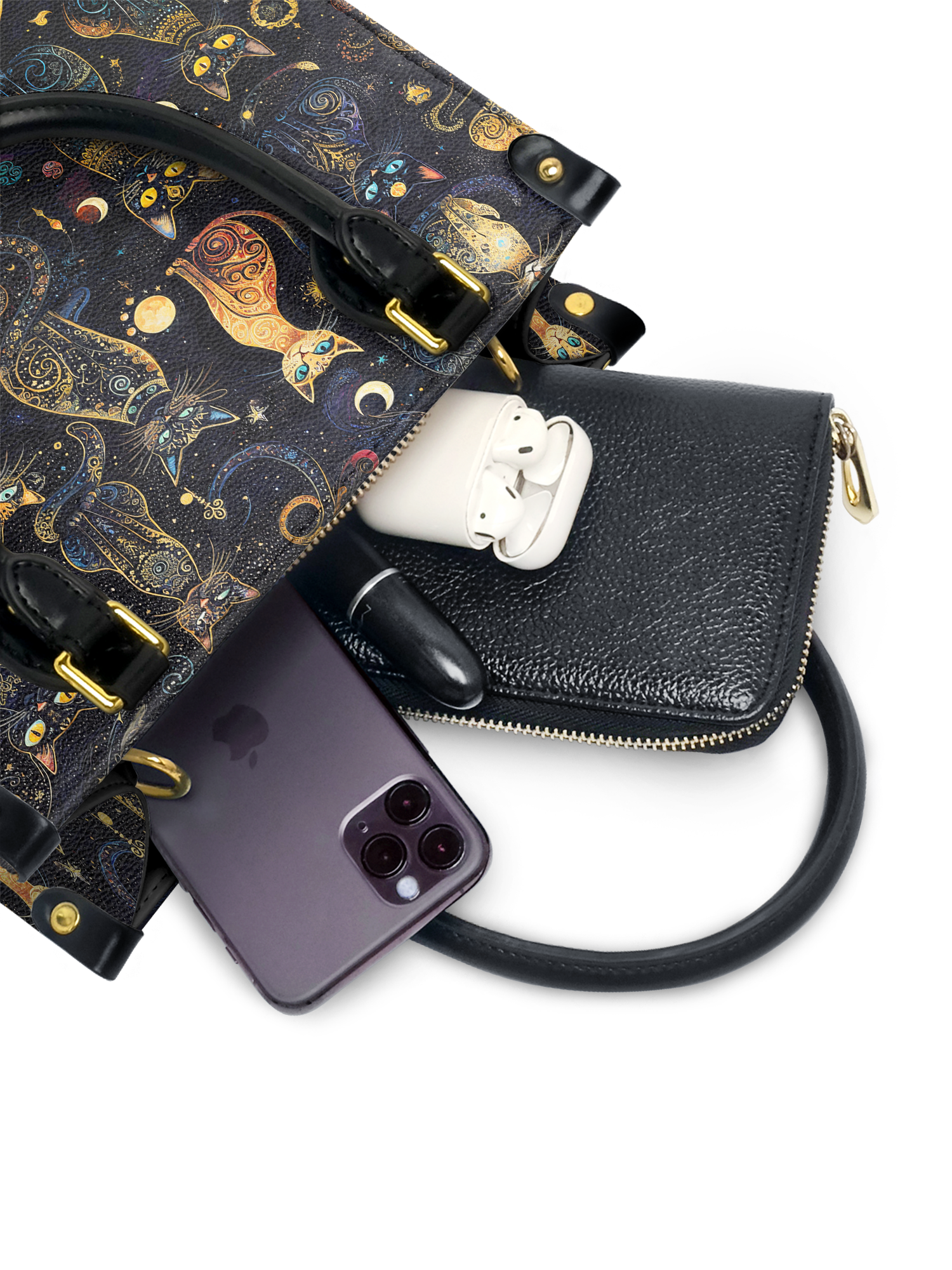 "Lunacat" Small Leather Bag