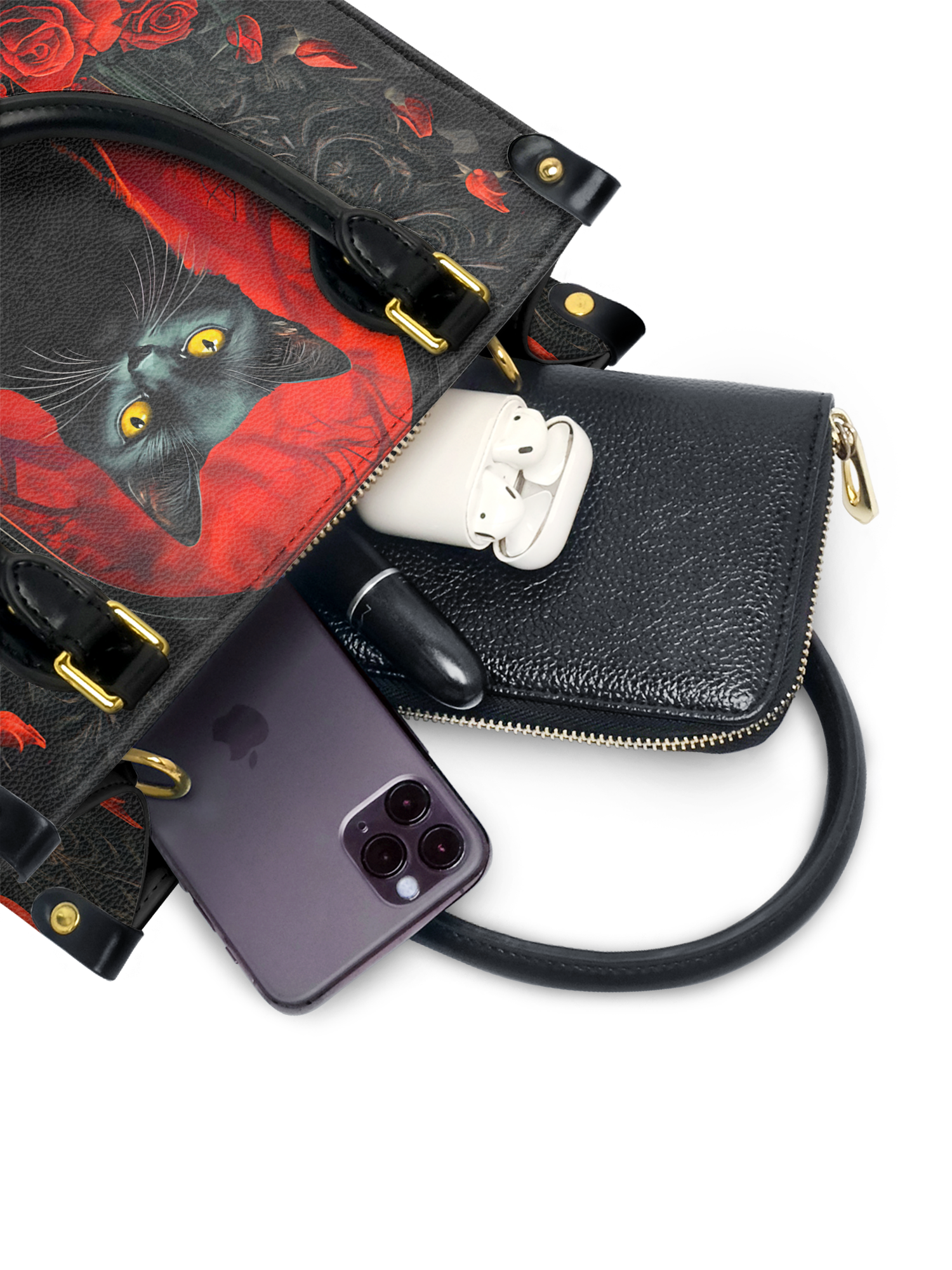 "Nyxrose" Small Leather Bag