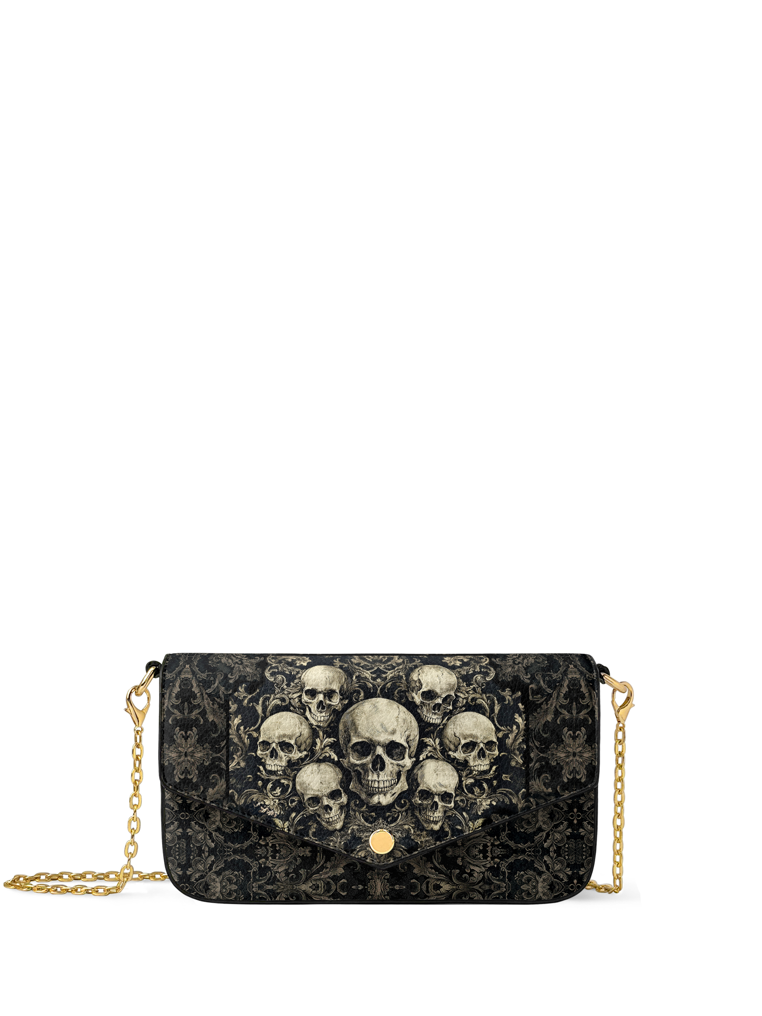 "Deathmark" Envelope Chain Crossbody Bag