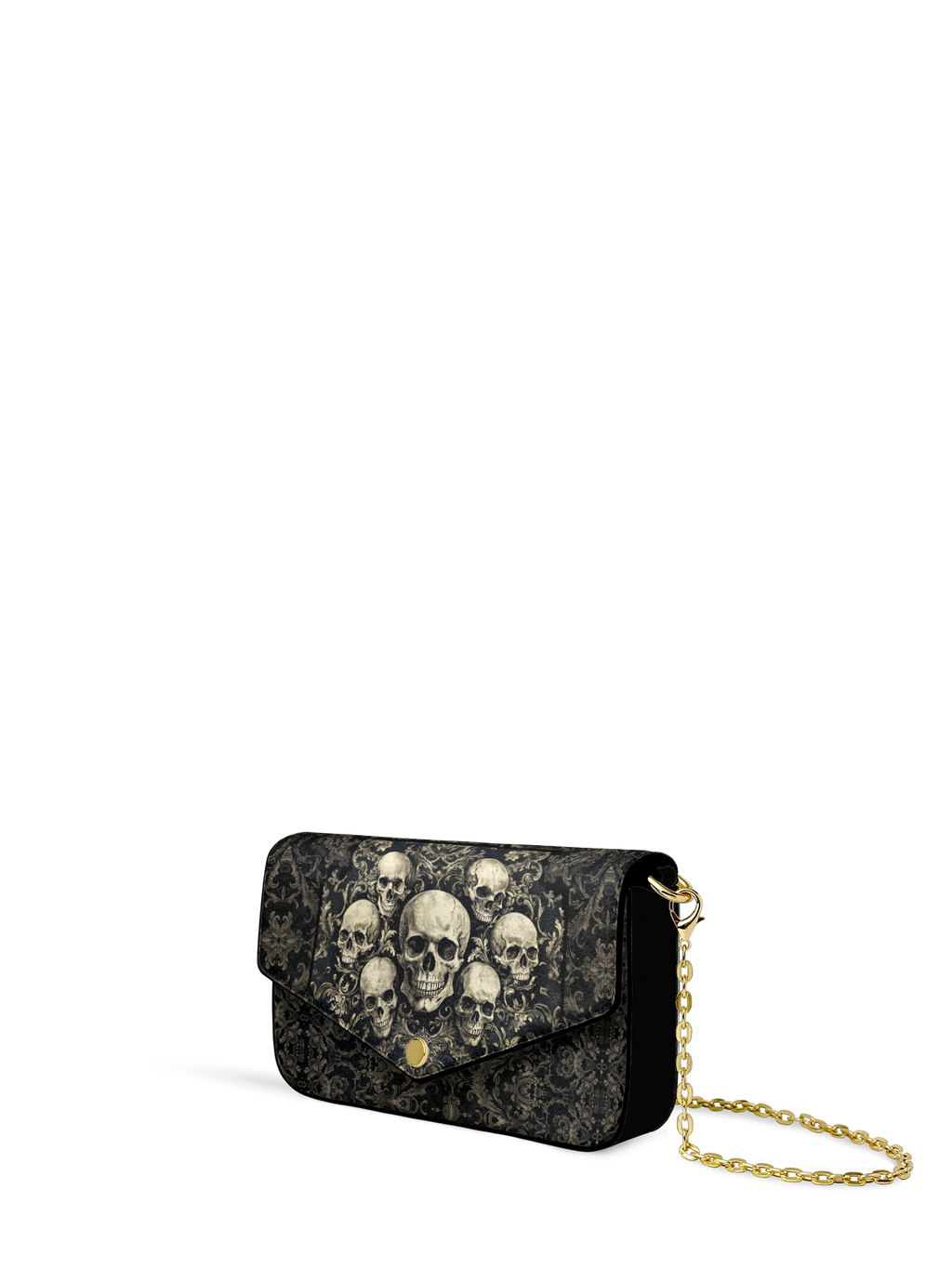 "Deathmark" Envelope Chain Crossbody Bag