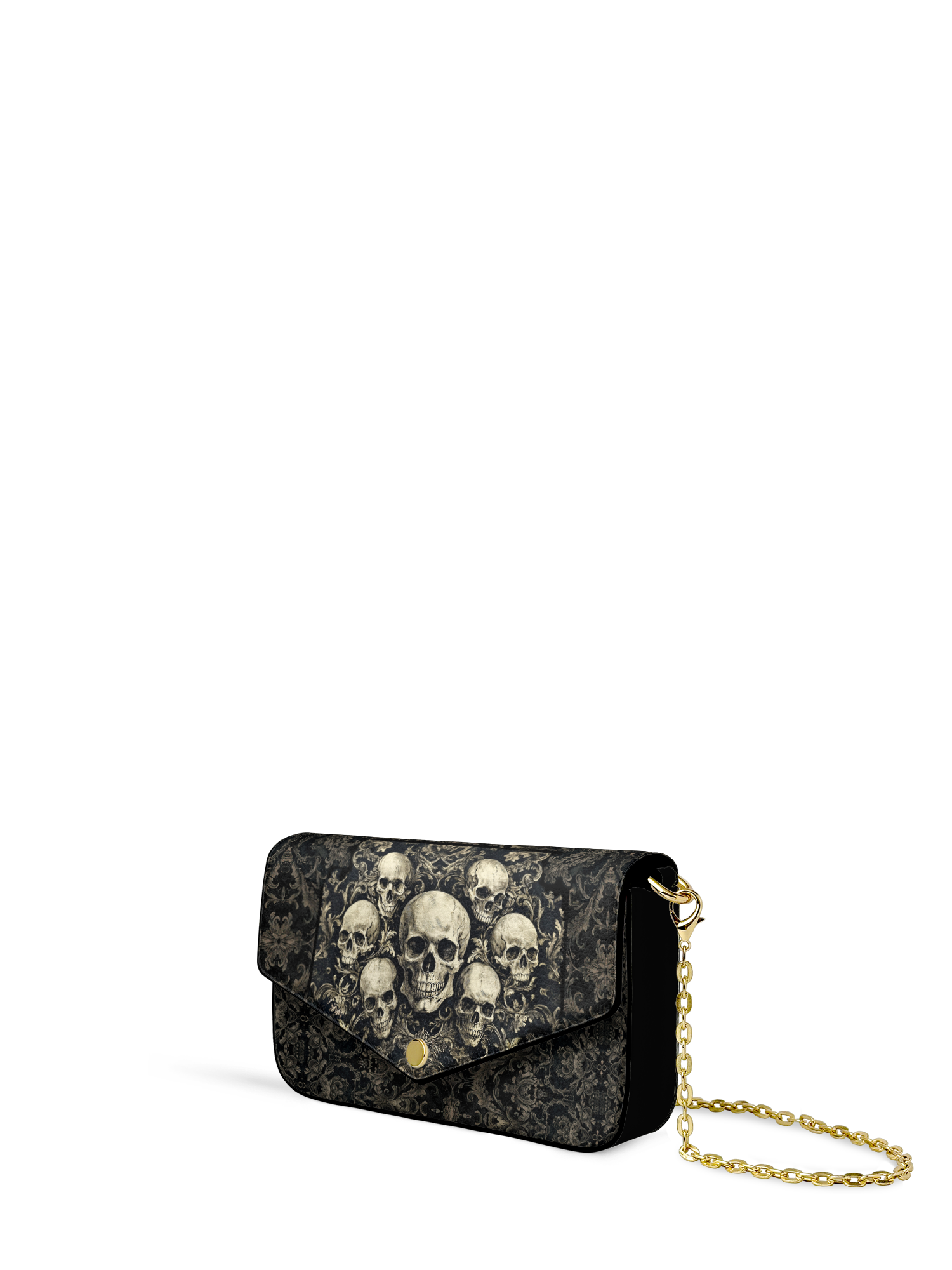 "Deathmark" Envelope Chain Crossbody Bag