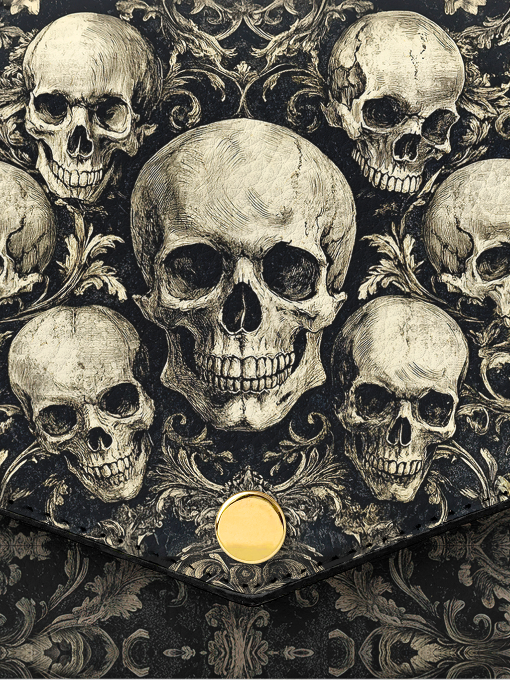"Deathmark" Envelope Chain Crossbody Bag