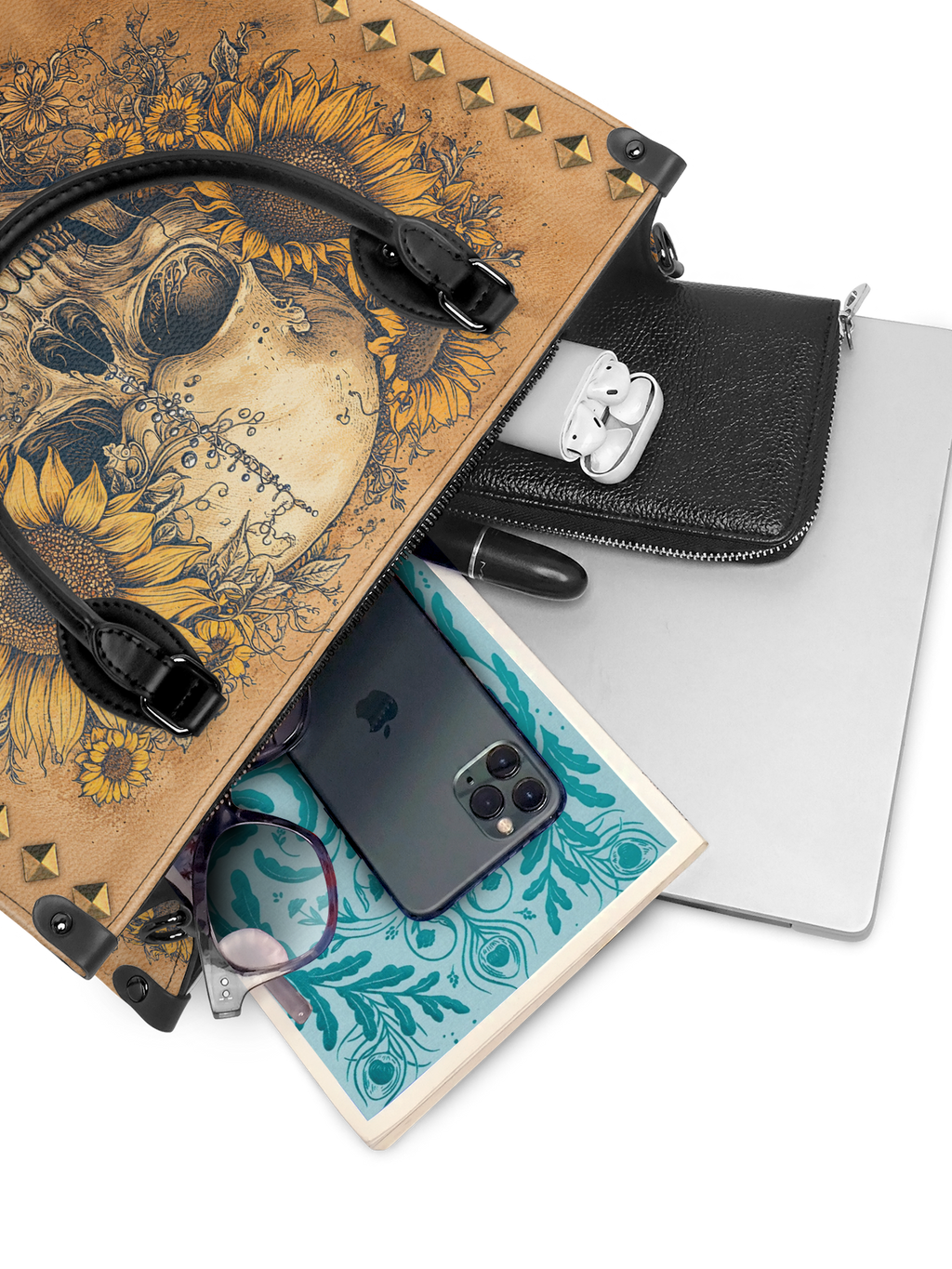 "Heliovoid" - Black Interior - Leather Handbag