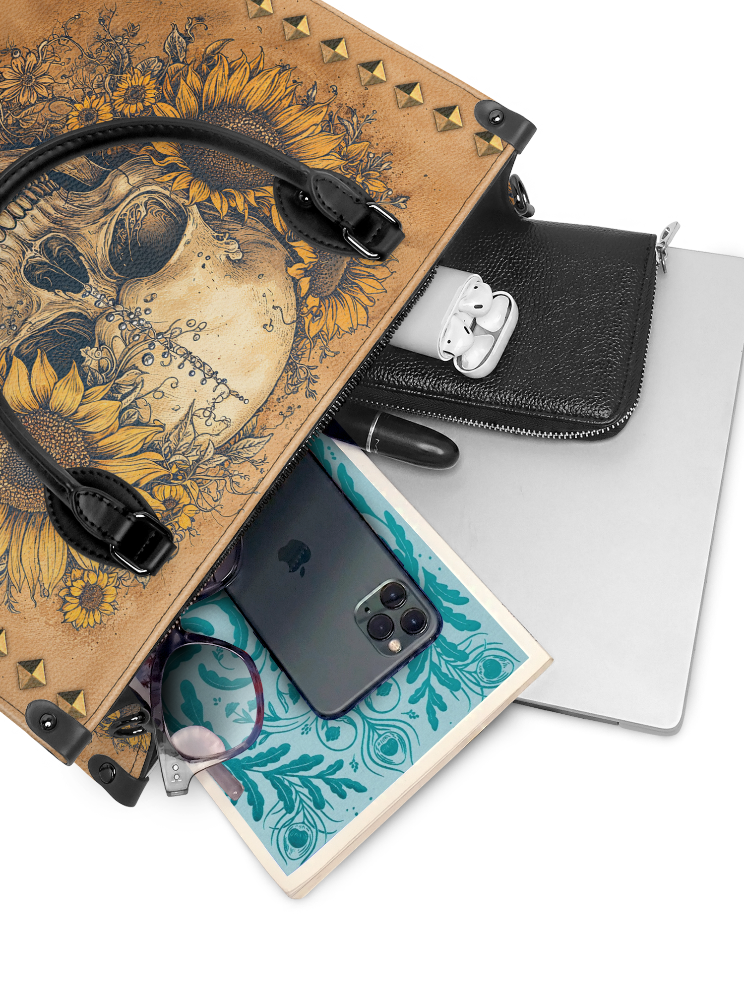 "Heliovoid" - Black Interior - Leather Handbag
