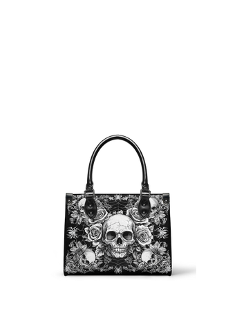 "Gravebloom" - Black Interior - Small Leather Handbag
