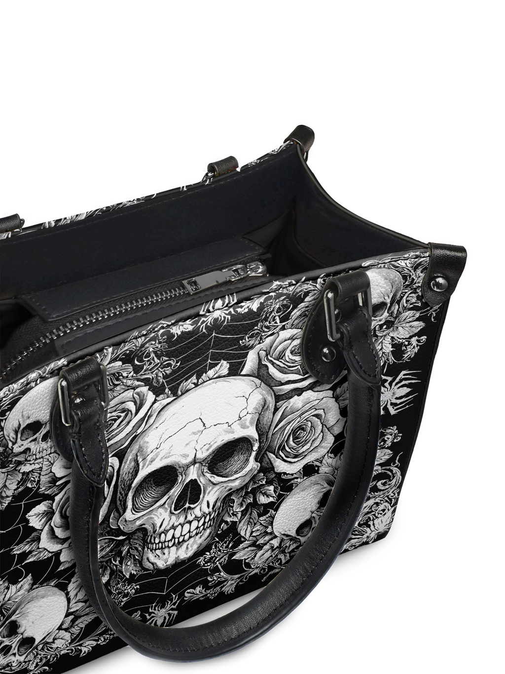 "Gravebloom" - Black Interior - Small Leather Handbag