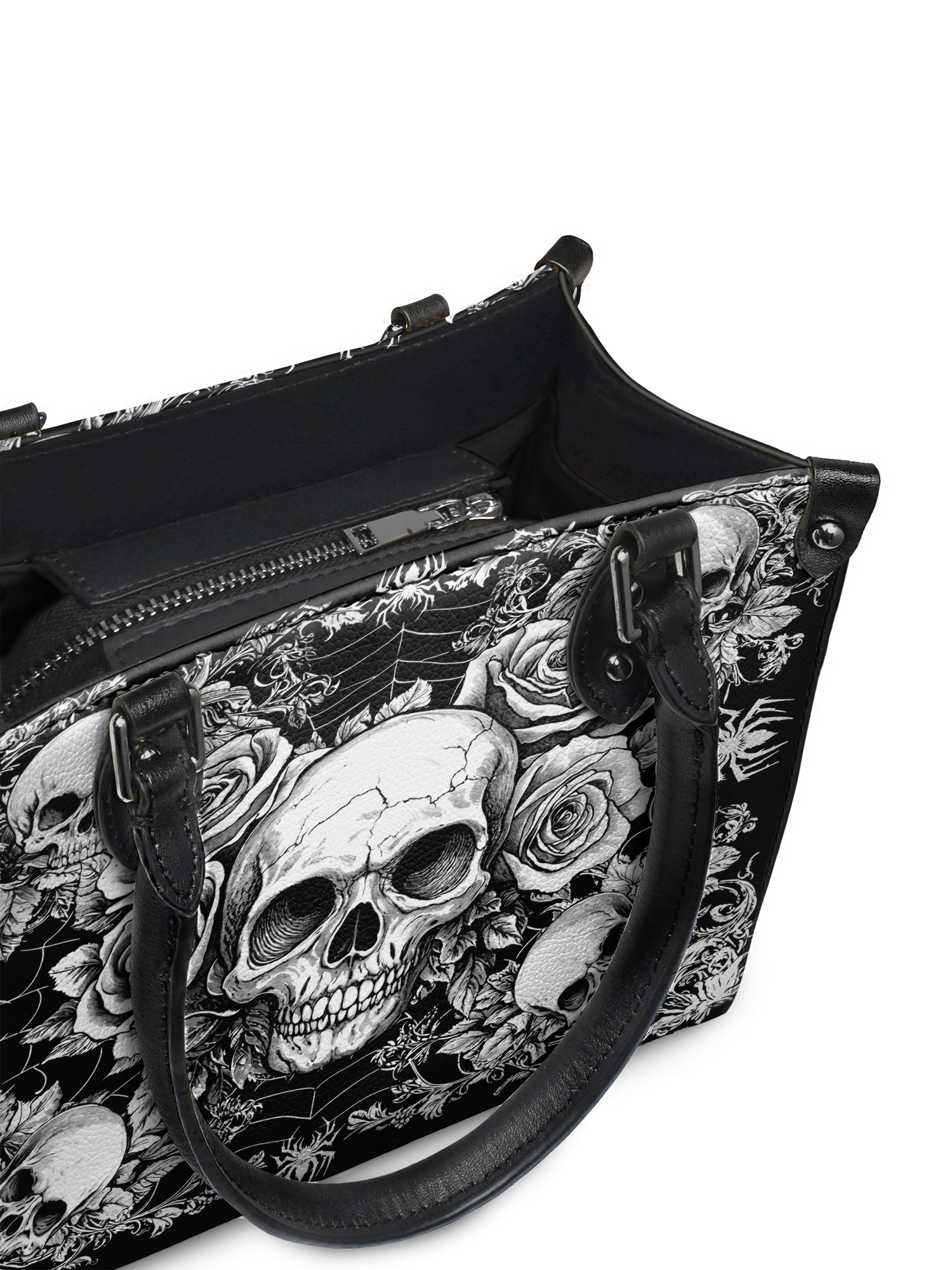"Gravebloom" - Black Interior - Small Leather Handbag