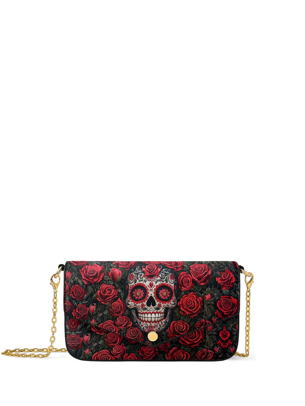 "La Roja" Envelope Chain Crossbody Bag