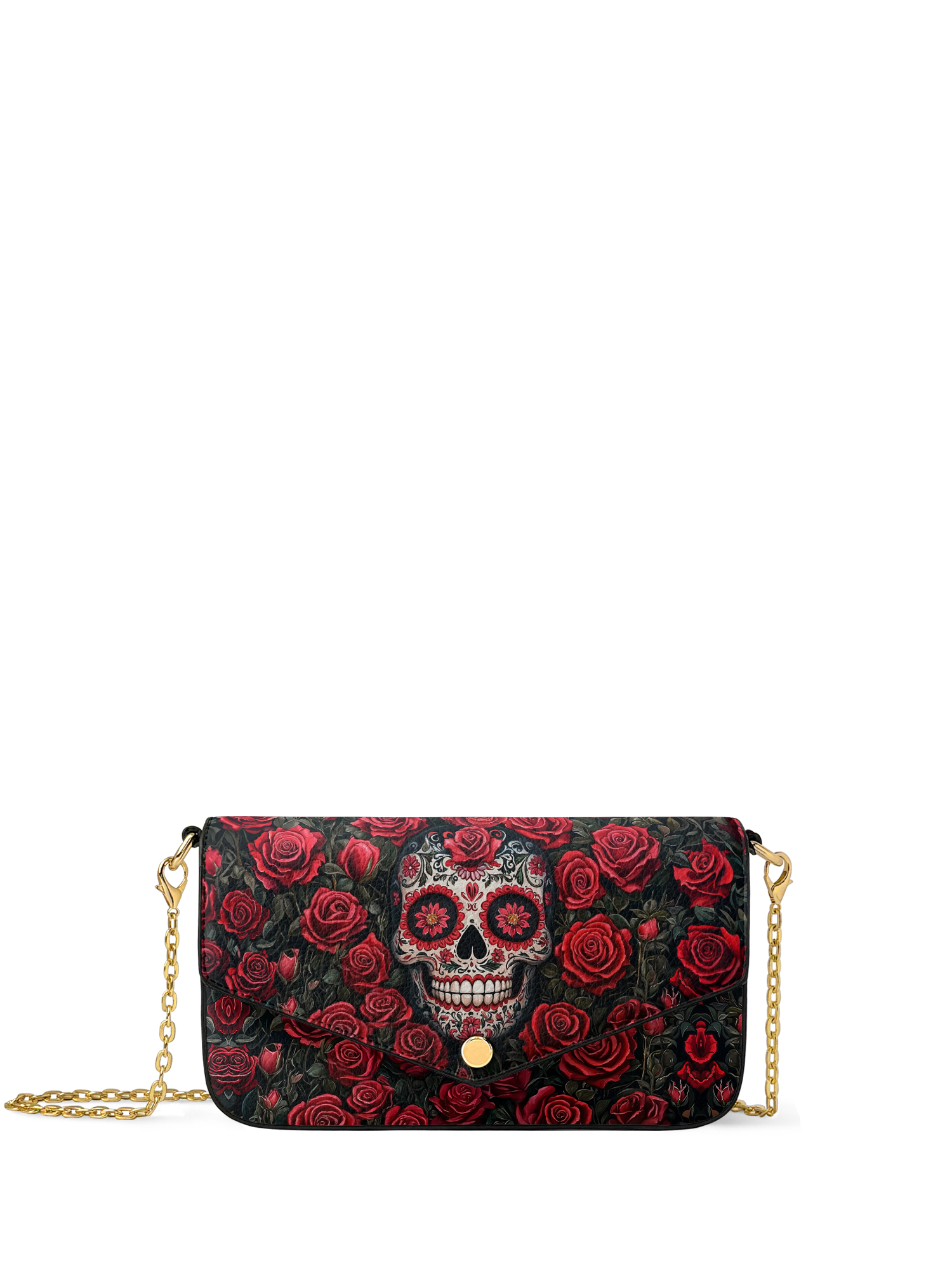 "La Roja" Envelope Chain Crossbody Bag