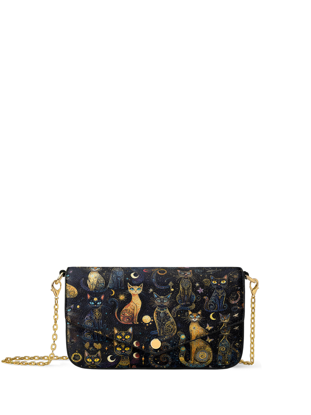 "Lunacat" Envelope Chain Crossbody Bag