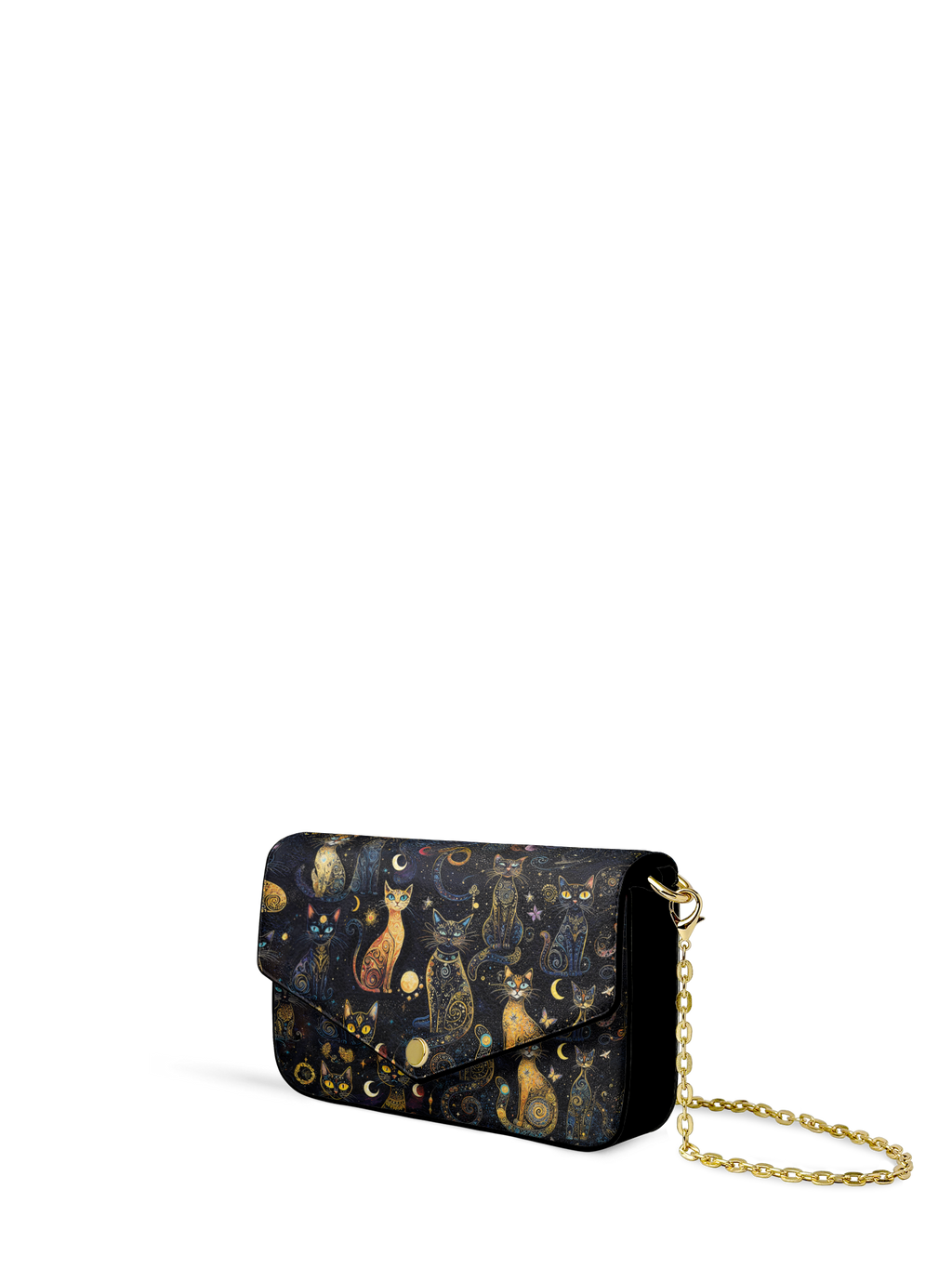 "Lunacat" Envelope Chain Crossbody Bag