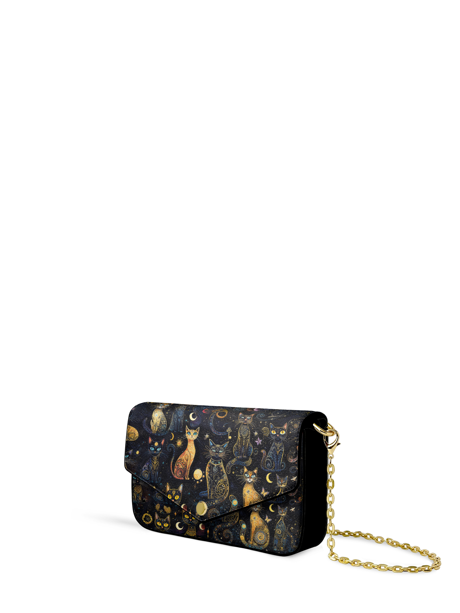 "Lunacat" Envelope Chain Crossbody Bag