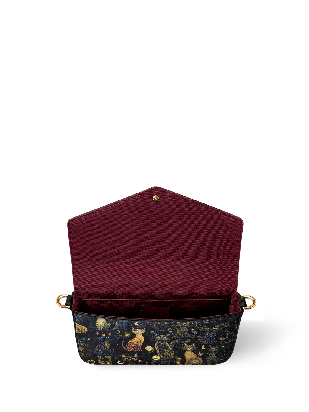 "Lunacat" Envelope Chain Crossbody Bag