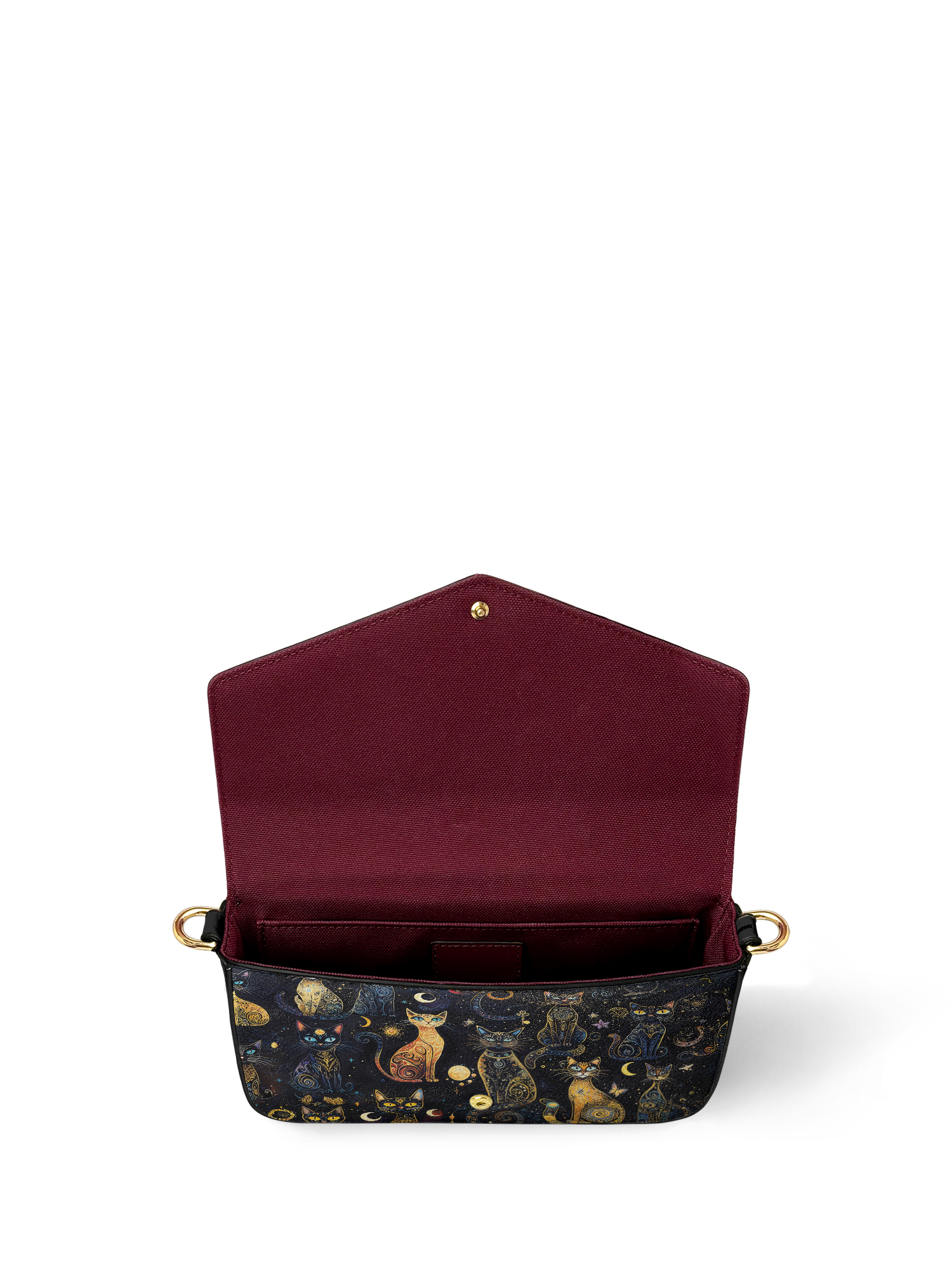 "Lunacat" Envelope Chain Crossbody Bag