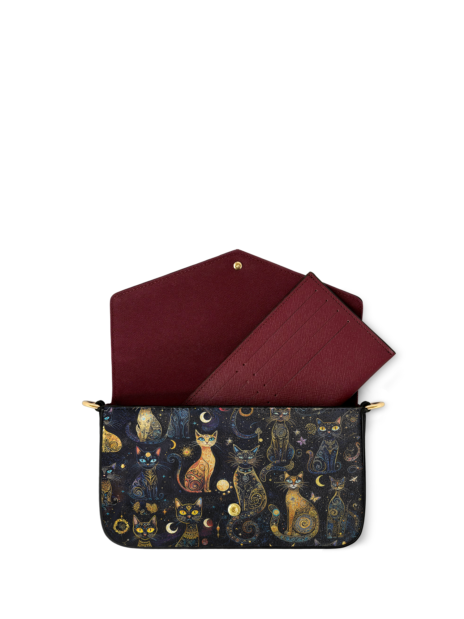"Lunacat" Envelope Chain Crossbody Bag