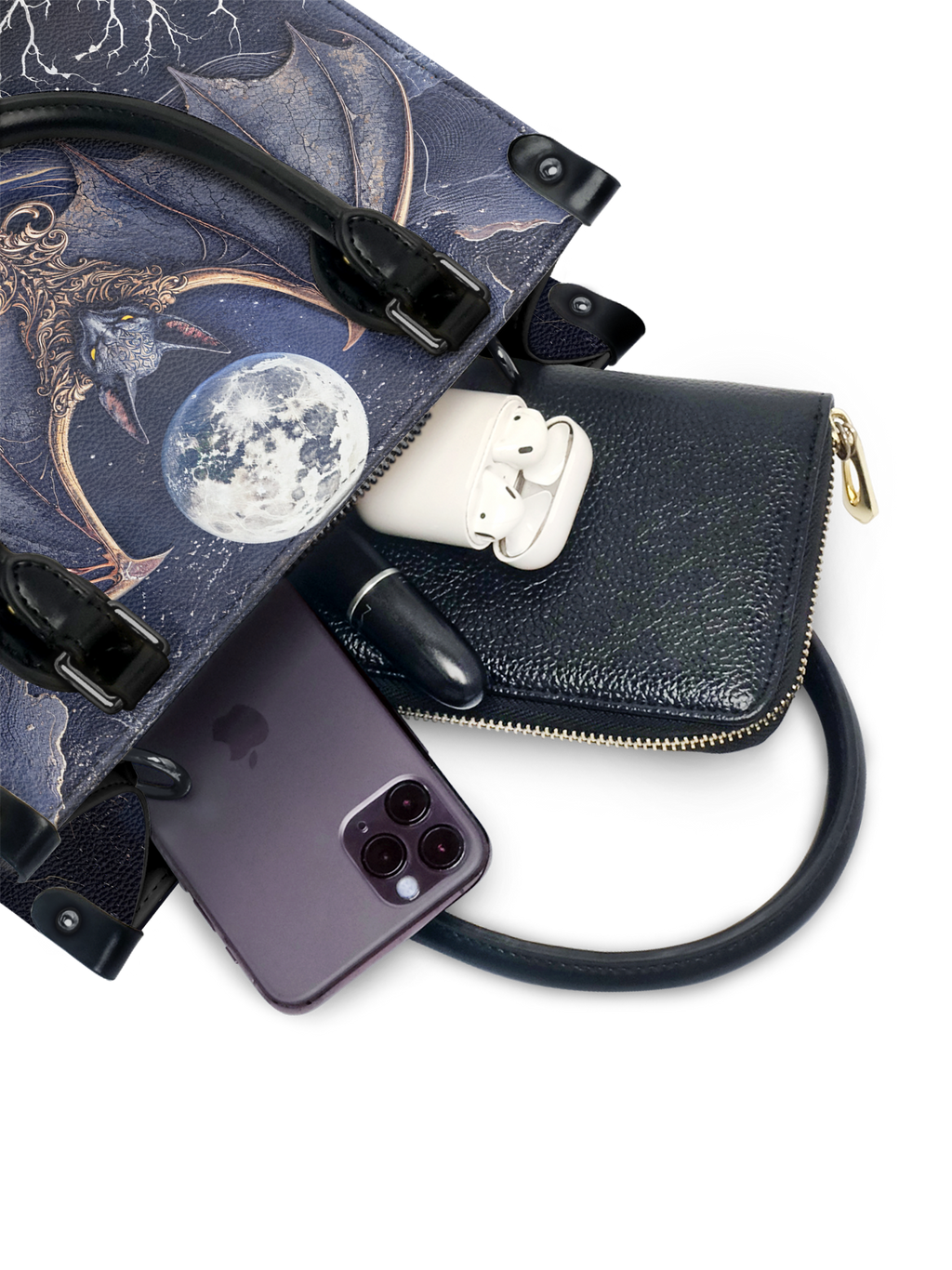 "Moonreaver" - Black Interior - Small Leather Handbag