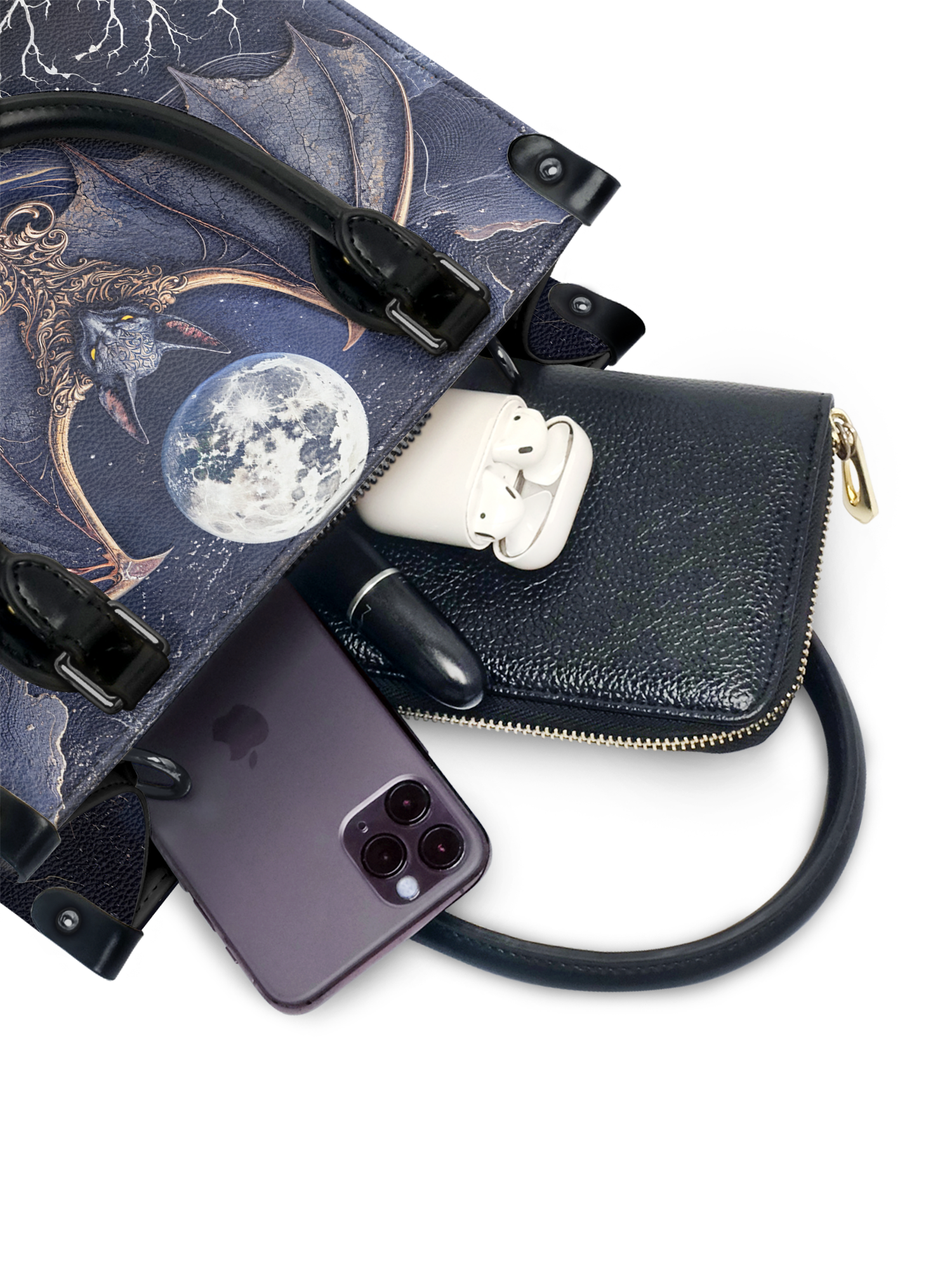 "Moonreaver" - Black Interior - Small Leather Handbag