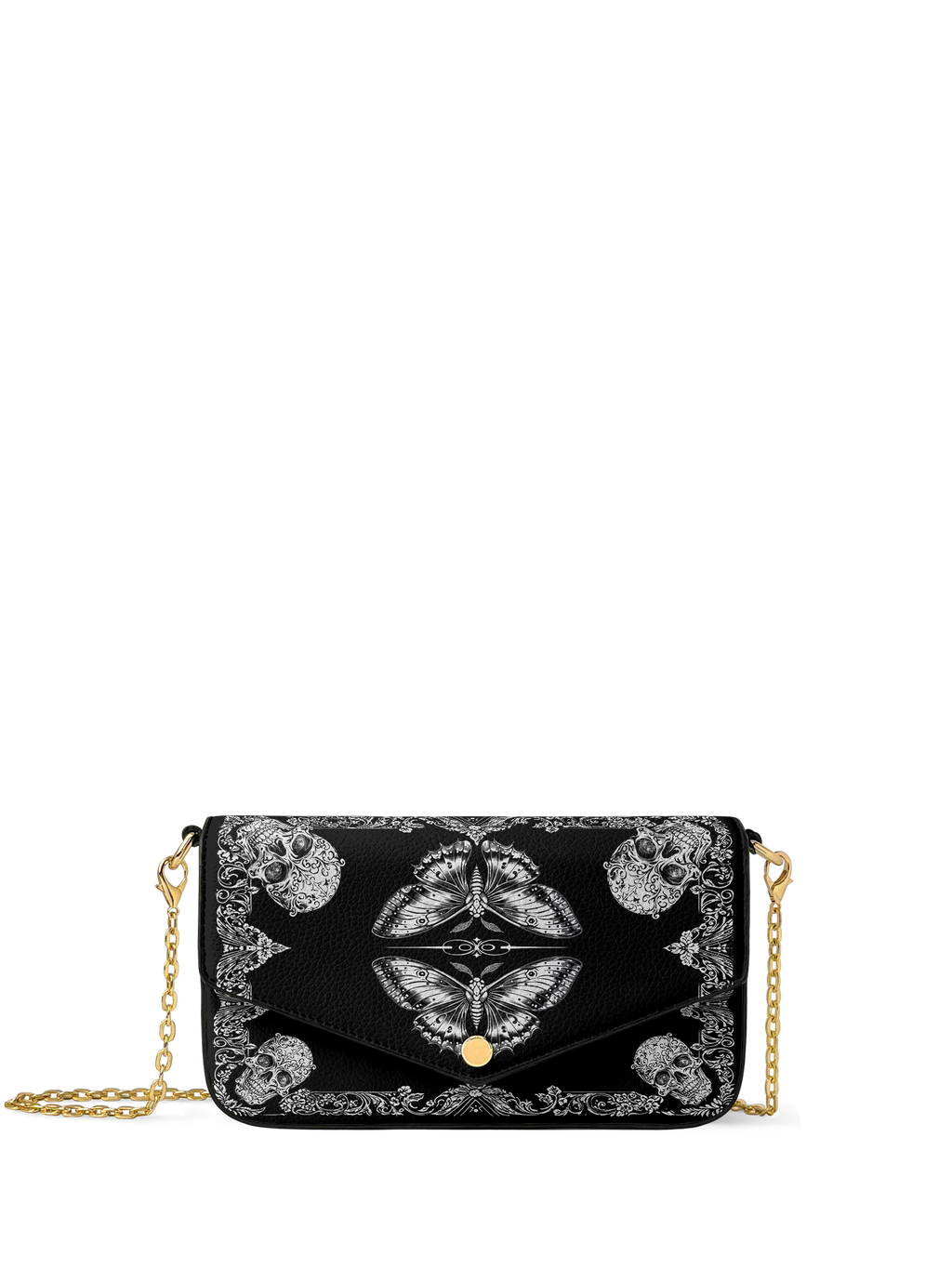 "Mothwing" Envelope Chain Crossbody Bag