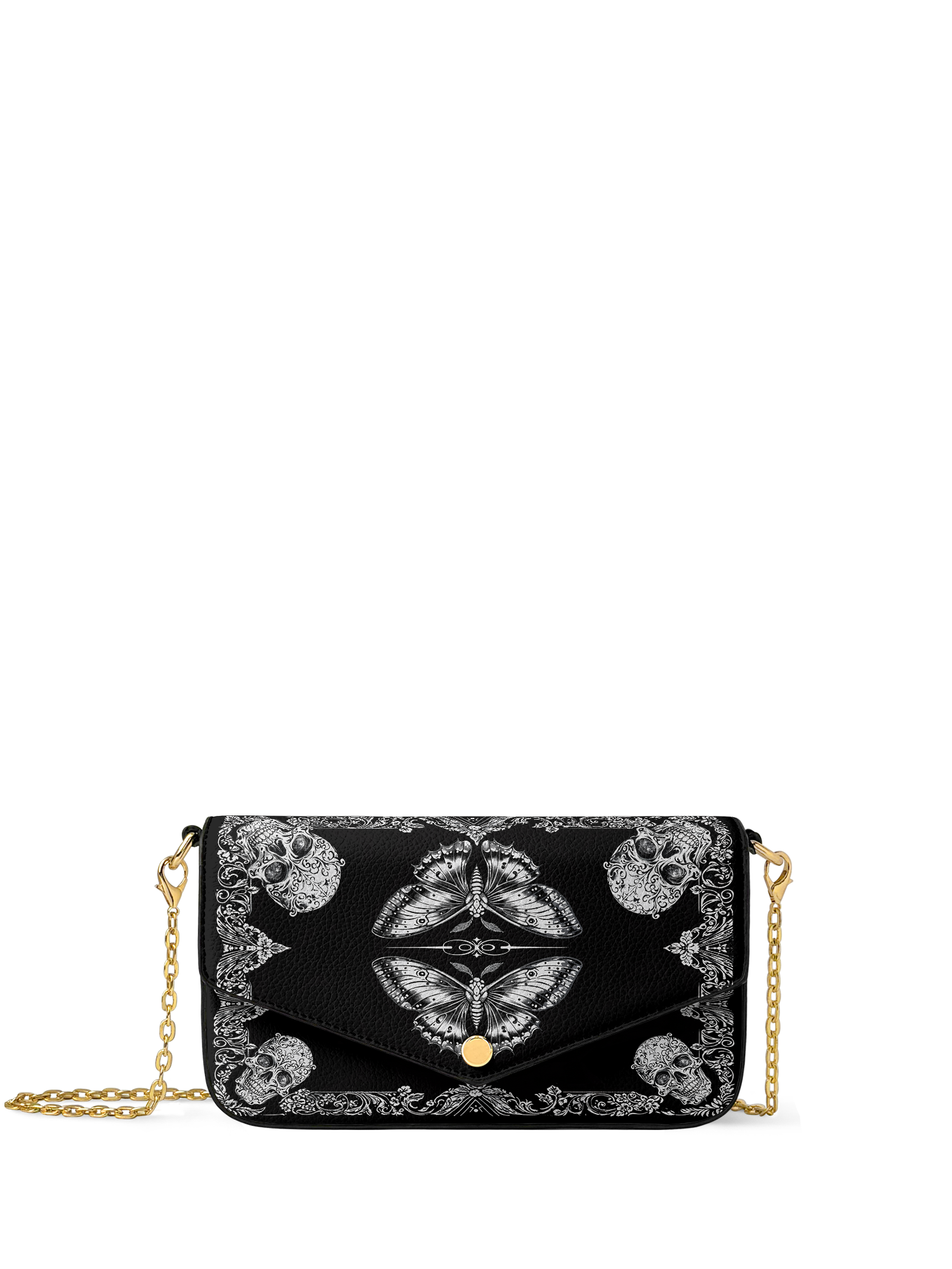 "Mothwing" Envelope Chain Crossbody Bag