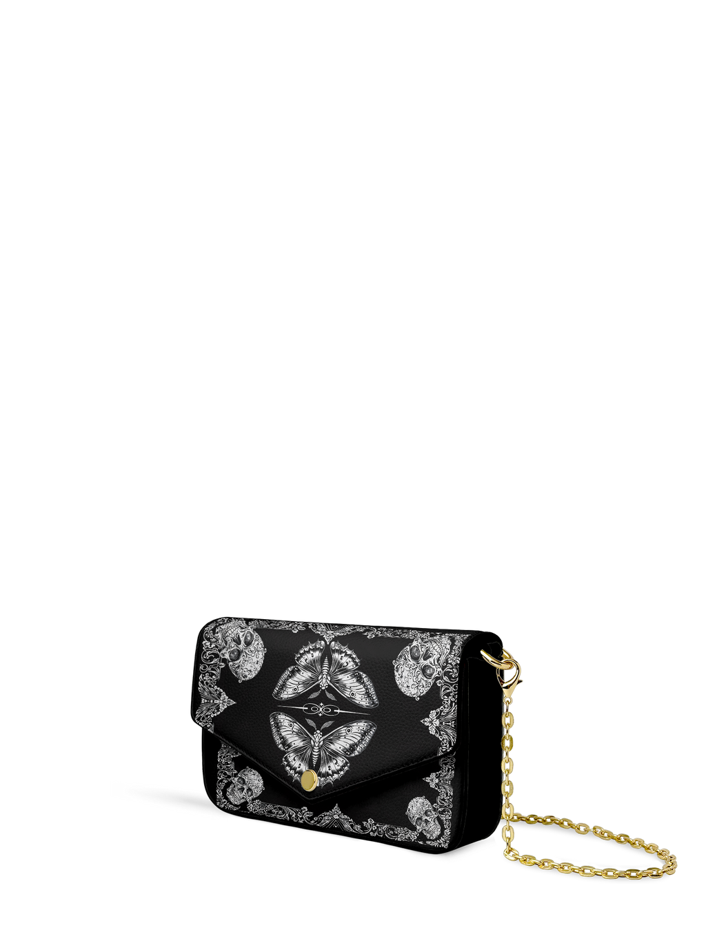 "Mothwing" Envelope Chain Crossbody Bag
