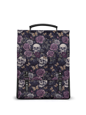 "Noctaflora" Leather Backpack