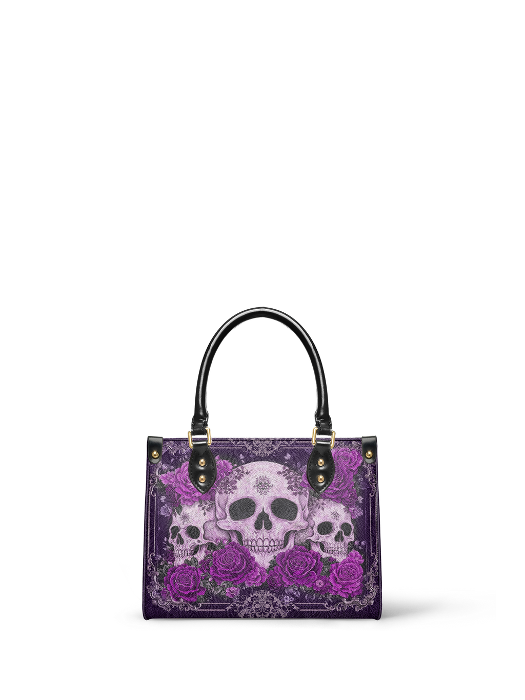 "Bloodrose" Poison Plum Small Leather Bag