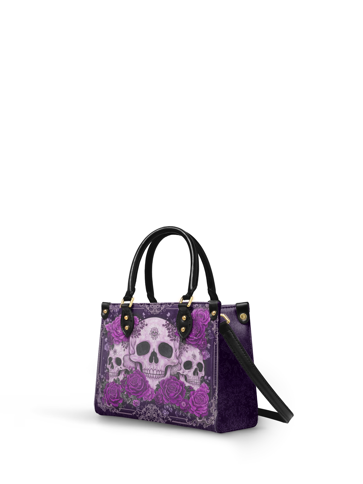 "Bloodrose" Poison Plum Small Leather Bag