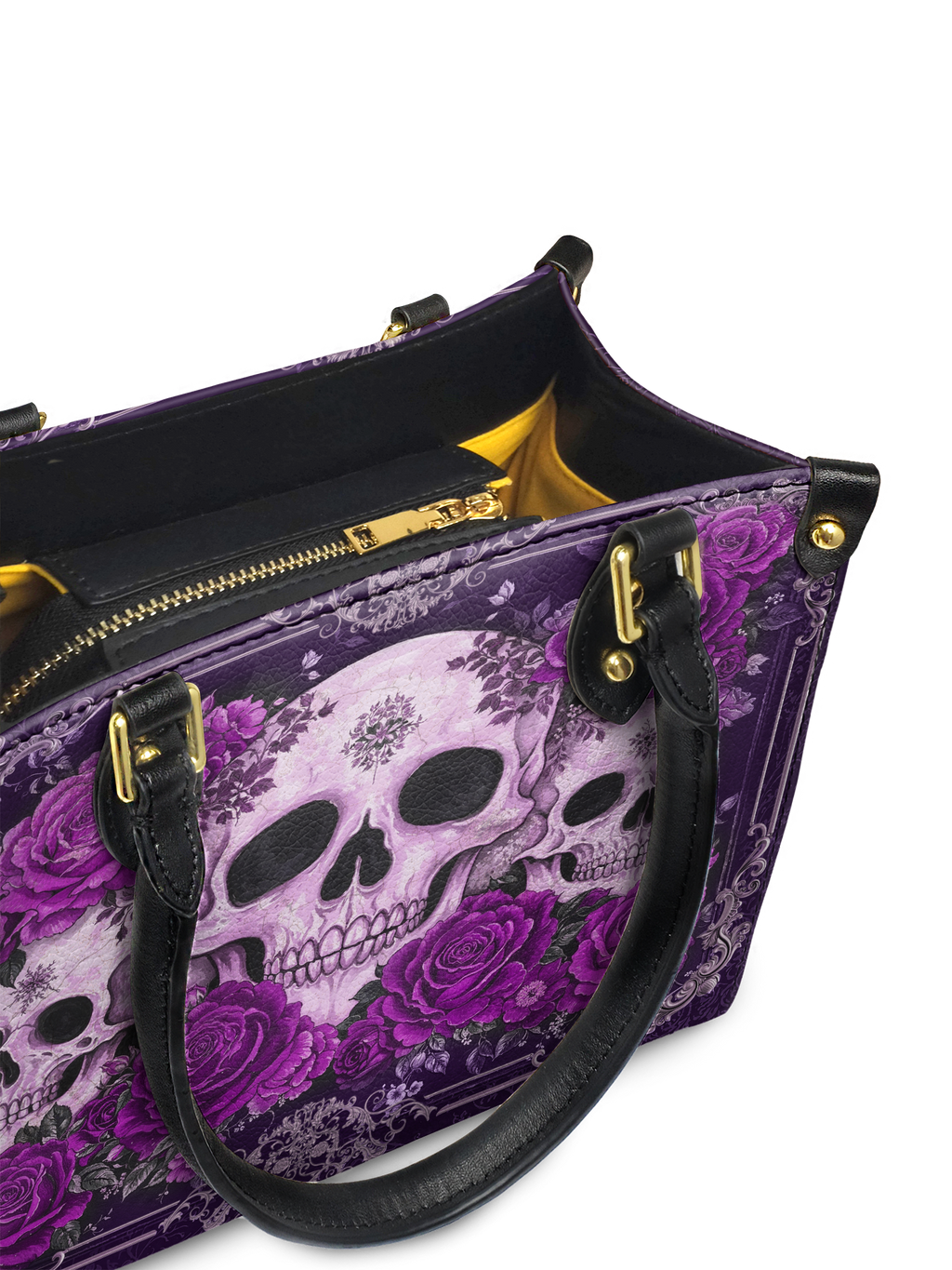 "Bloodrose" Poison Plum Small Leather Bag