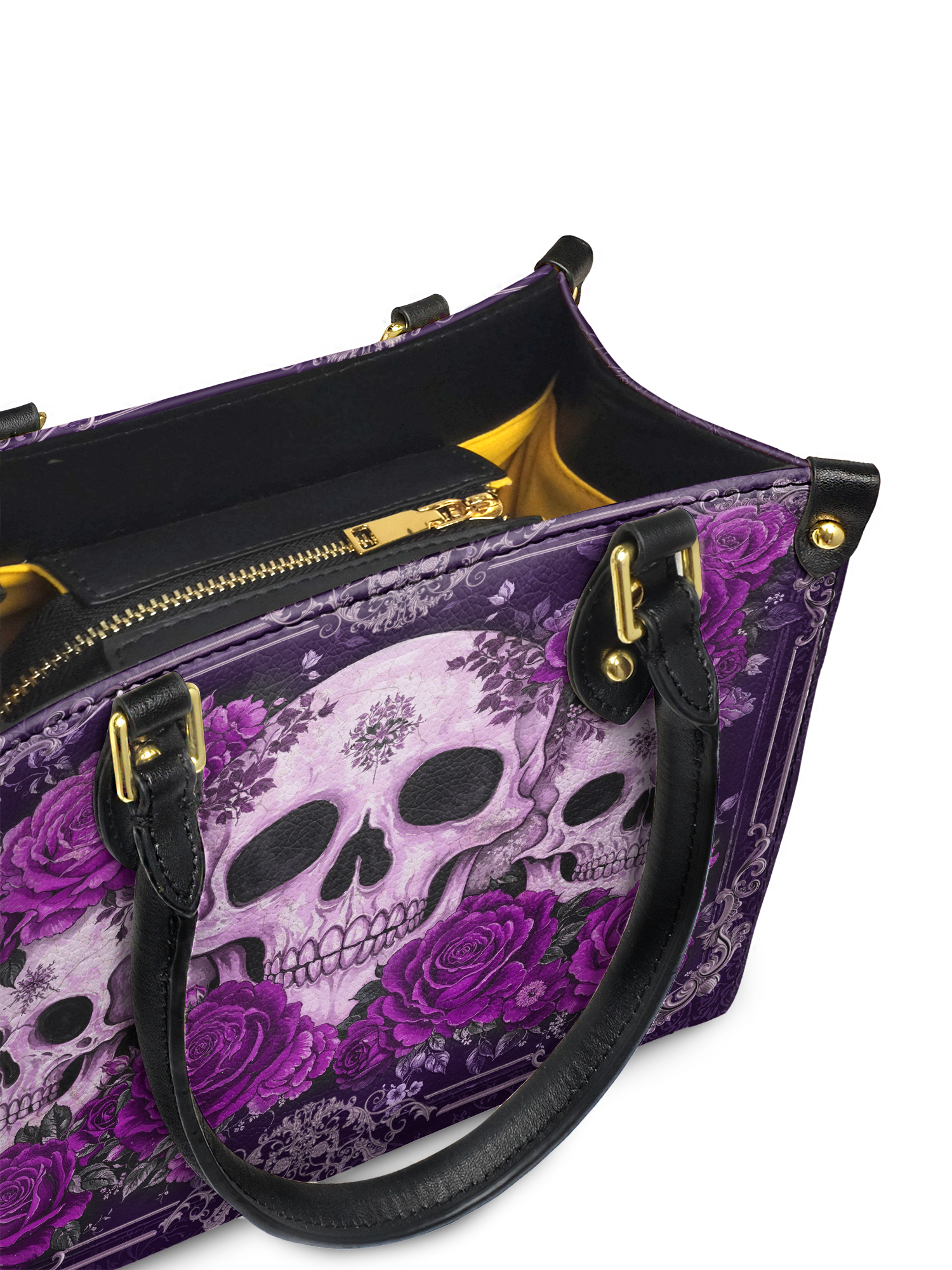 "Bloodrose" Poison Plum Small Leather Bag