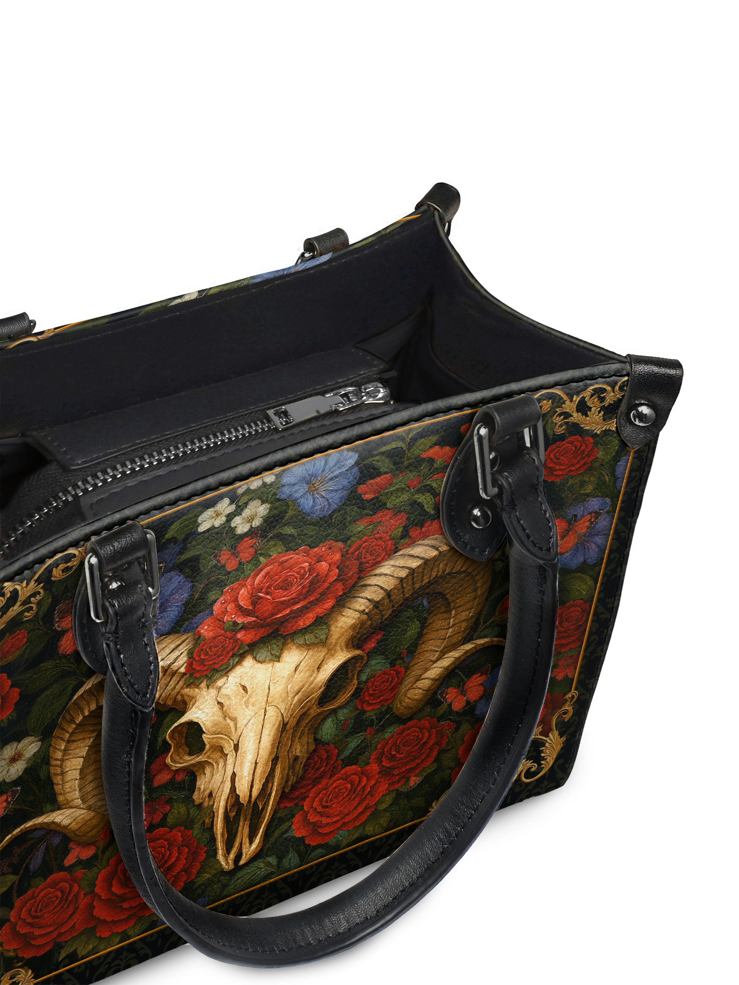 "Rosethorn" - Black Interior - Small Leather Handbag