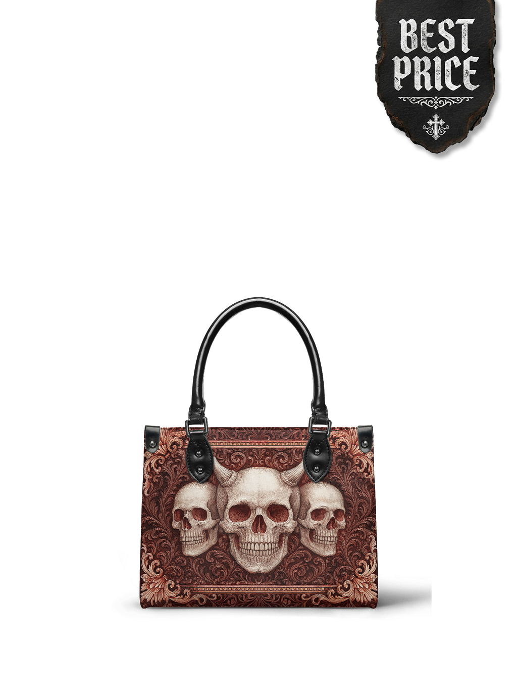 "Triskelion" - Black Interior - Small Leather Handbag