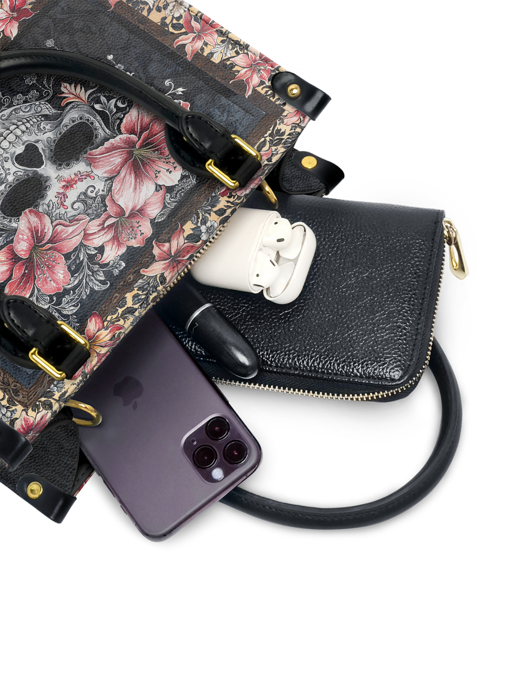 "Roselace" Small Leather Bag