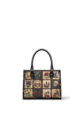 "Blacklitany" - Black Interior - Small Leather Handbag