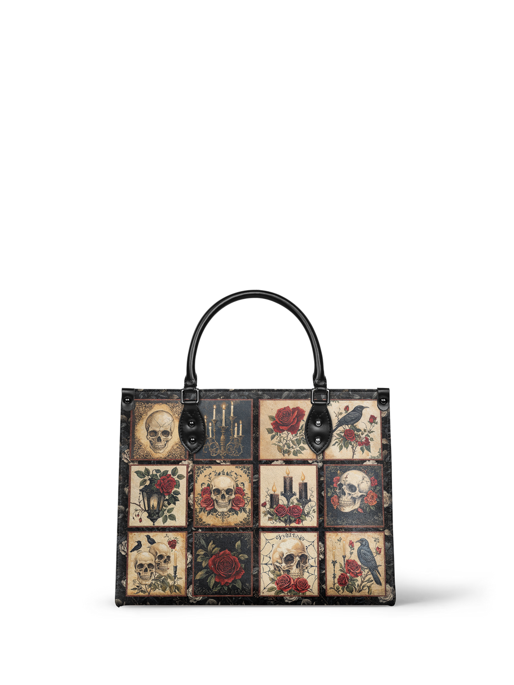 "Blacklitany" - Black Interior - Leather Handbag