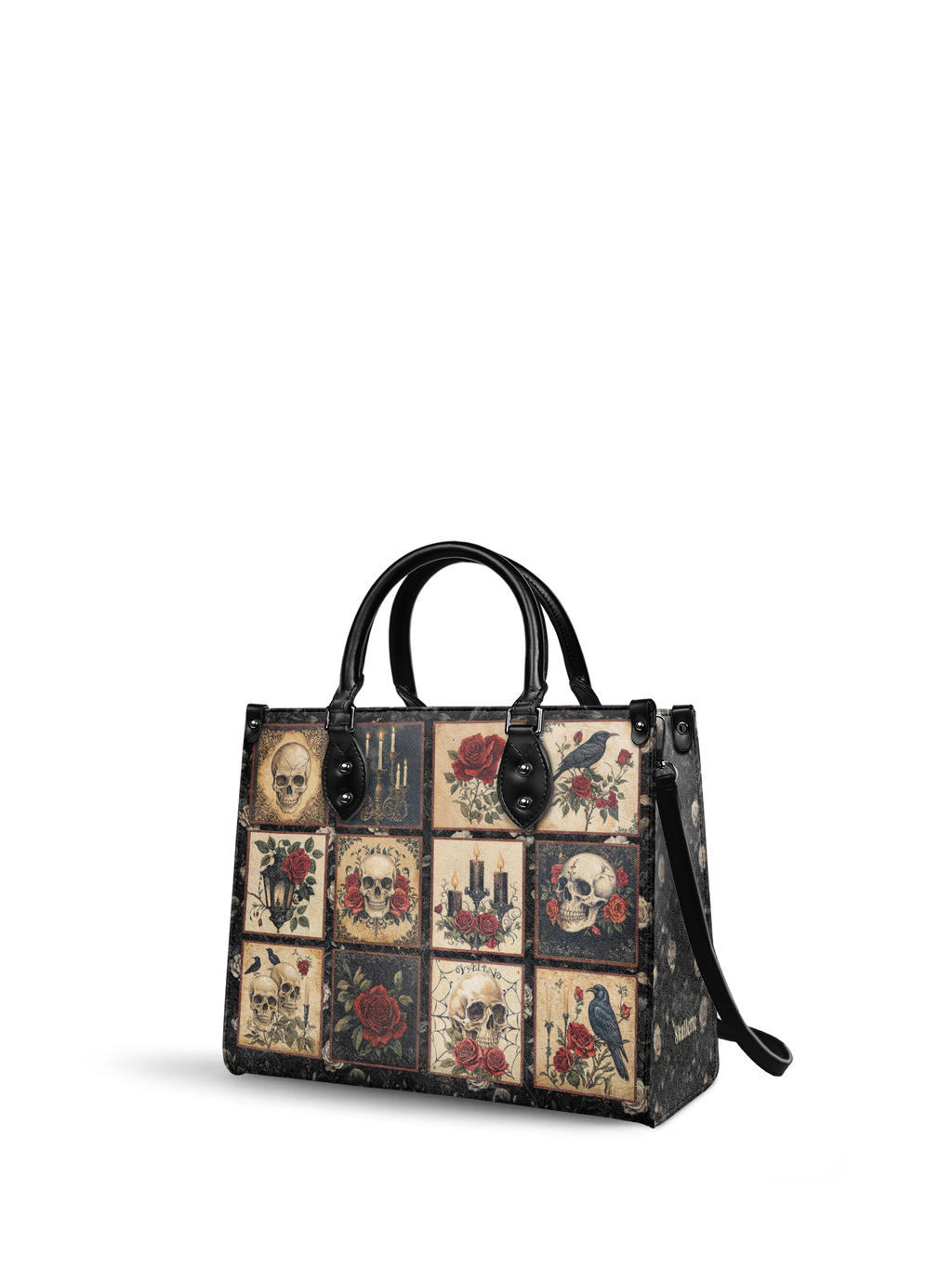 "Blacklitany" - Black Interior - Leather Handbag