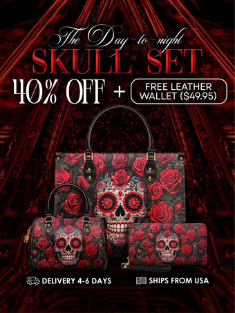 "La Roja" The Day-to-Night Skull Set