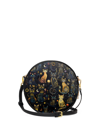 "Lunacat" Circle Crossbody Bag